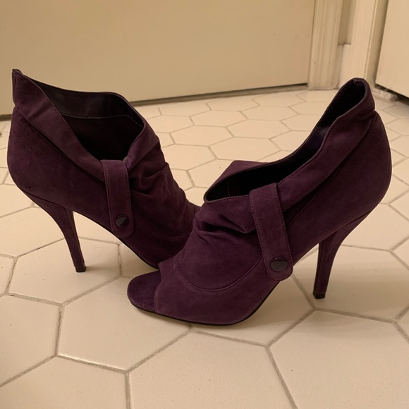 Steven By Steve Madden Purple Suede Booties - Picture 3 of 8